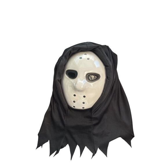 Dripping Blood Bleeding Hockey Mask Halloween Costume 2 Layer Mask - Picture 1 of 6